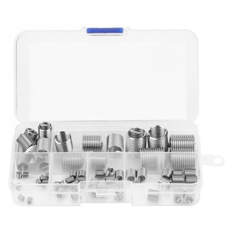 60Pcs Sprial Threaded Insert Thread Repair Kit M3 M4 M5 M6 M8 M10 M12 Stainless Steel Coiled Wire Screw Bushing Sleeve 371220233425
