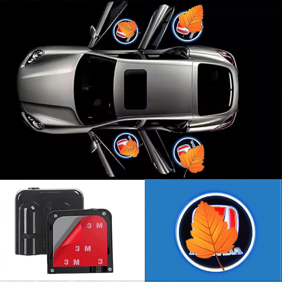 (As Show, One Size) 2Pcs For Honda Car Door Projector Logo Lights,Courtesy Welcome Door Ghost Shadow Lamp For Honda 4511778002555