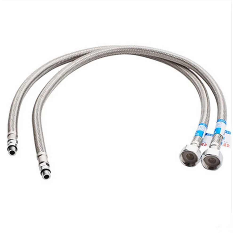G1/2 M101 304 Stainless Steel Braided Mix Cold Hot Water Hose Kitchen Bathroom Faucet Tube Flexible Plumbing Braided Rubber 496112229475