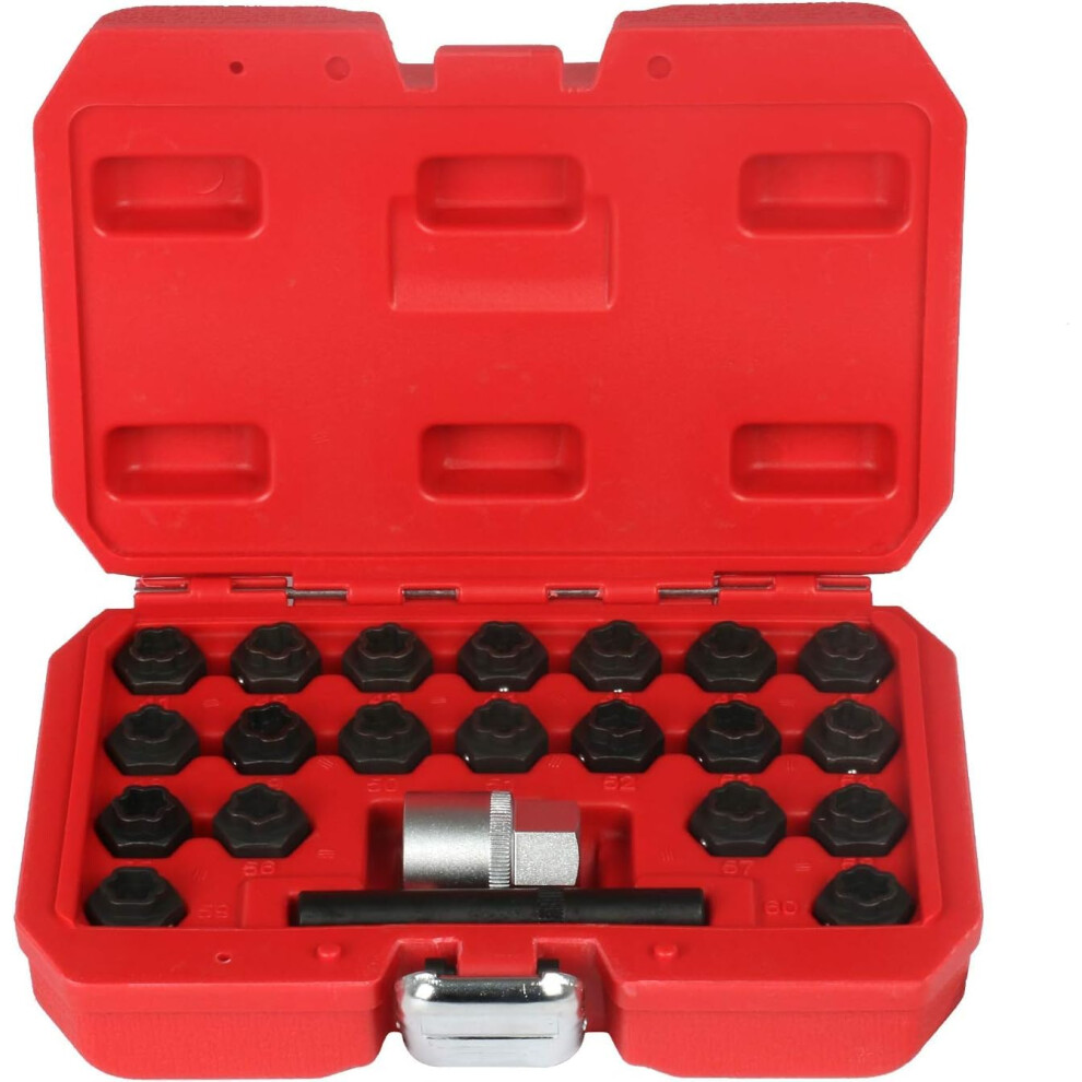 22Pcs Wheel Lock Key Removal Kit Compatible With Bmw Series, Wheel Antitheft Lock Lug Nuts Screw Remover Socket Tool Set 354398728450