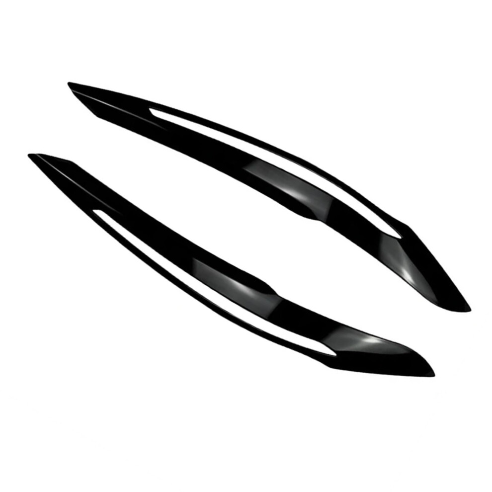 Car Headlight Eyebrow, Abs Carbon Fiber Look Headlight Eyebrow Trim, Compatible For Bmw F20 F21 1 Series 20112014(High Match Gloss ) Black 354398729136
