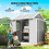 Outsunny Outsunny 6 x 6ft Plastic Garden Shed with Floor, Window, Vents, Grey 5