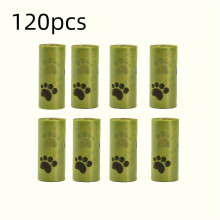 (Cat Paw, 120pcs) 120-Pack Thick Leak-Proof Poop Bags for Cats and Dogs - Polyethylene Material with Adorable Paw Print Design, for Puppies & Kittens
