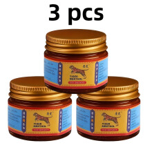(3pcs) Tress pcs Tiger Balm Red Oil for Joint & Muscle Relief- Deep Penetrating Moisturizer with Vitamin E& Olive Oil, Non-Greasy Formula