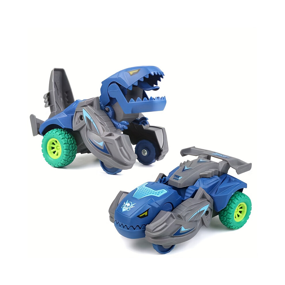 Photos - Action Figures / Transformers  Transforming Dinosaur CarCollision Deformation Toy Vehicle - 2in 1 Collision Transforming Dinosaur and Car, Great for(Blue)