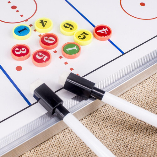 Ice Hockey Tactics Whiteboard Double-Sided Coaches' Coaching Board Training Assistant Tool Ref：FuB 2