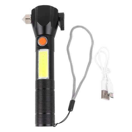 Led Flashlight Explosion Proof Rechargeable High Brightness Multifunctional Car Hammer Flashlight For Emergency Outdoor 1