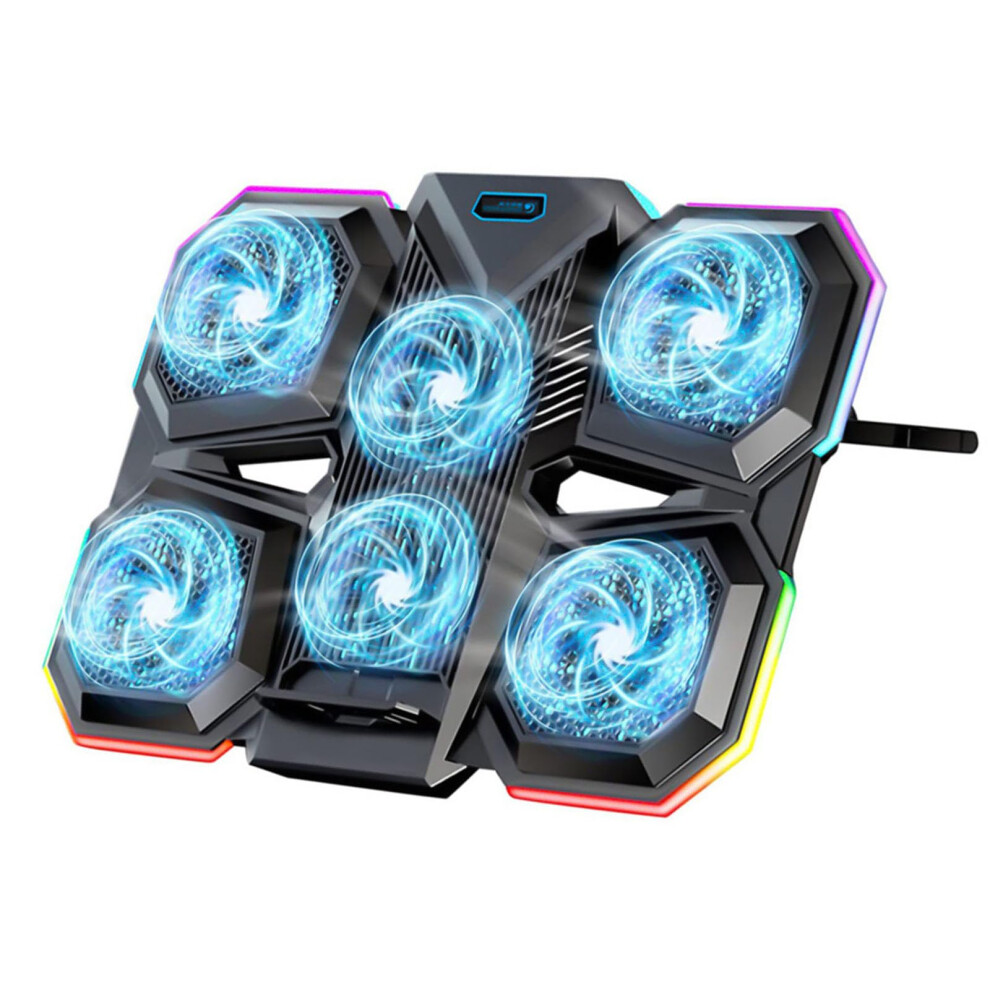 Quiet Cooling Pad Laptop Cooling Pad With 6 Cooling Fans 2 Usb Port For 12.1-17.3In Laptop Gaming Notebook Cooling Stand 125442624437