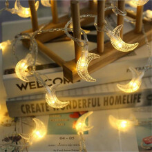Moon Star Led String Lights Eid Mubarak Ramadan Kareem Decoration For Home Islam Muslim Event Party Supplies Eid Al-fitr Decor