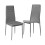 Living And Home (Grey, 2pcs) Modern Faux Leather Armless High Back Dining Chairs 5