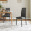 Living And Home (Grey, 2pcs) Modern Faux Leather Armless High Back Dining Chairs 1