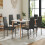 Living And Home (Grey, 6pcs) Modern Faux Leather Armless High Back Dining Chairs 1