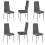 Living And Home (Grey, 6pcs) Modern Faux Leather Armless High Back Dining Chairs 5