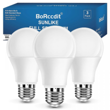 Lampadina a spettro completo, lampadine a luce solare naturale da 6000K, equivalente a 9W 60W, bianco freddo