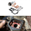 Kit de reparo e reconstrução de solenóide de partida de motor universal, conjunto de contatos de êmbolo compatível com 4