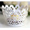 (White) Cupcake Wrappers Lace Filigree Wedding Cases Liners Papers Wraps Decorative 50X 2