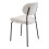 Living And Home (White) 2Pcs Upholstered Dining Chair with Metal Frame 6