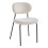 Living And Home (White) 2Pcs Upholstered Dining Chair with Metal Frame 5