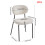 Living And Home (White) 2Pcs Upholstered Dining Chair with Metal Frame 7