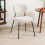 Living And Home (White) 2Pcs Upholstered Dining Chair with Metal Frame 3