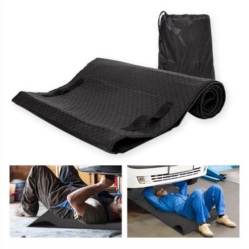 60''x28'' Mechanic Creeper Rolling Mat with Storge Bag, Zero Ground Clearance Automatic Creeper Mat for Working on Uneven Surfaces