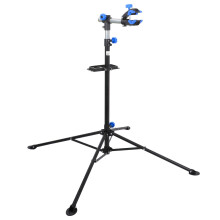 Mechanic Bike Repair Stand Height Adjustable 42.5 to 74 inch Cycle Rack Bicycle Workstand w/Telescopic Arm, Tool Tray & Balancing Pole