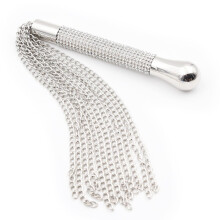 Whips 18'' Iron Chain Horse Crop, Silver Riding Crop Whip with Diamond Handle, Iron Chain Horse Crop Whip for Couples, Large