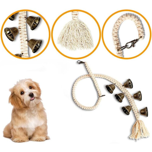 2 Pack Dog Doorbells for Dog Training Adjustable Door Bell 2