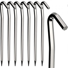 Tentharingen 8 stuks 18 cm metalen zware tenthaken aluminiumlegering roestvrij kampeertent grondpennen