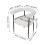 Living And Home (White) 2pcs Modern Dining Chairs with Black Metal Legs 8
