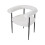 Living And Home (White) 2pcs Modern Dining Chairs with Black Metal Legs 5