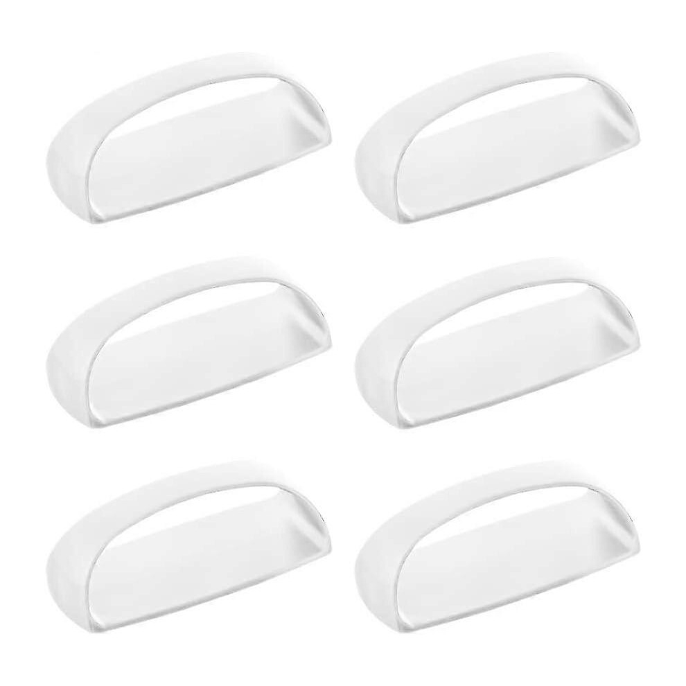 (As Show, One Size) 6 Pack Self-Stick Instant Cabinet Handle Pulls Drawer Pull Helper With Adhesive Sliding Door Handle Stick On Handle 6Pcs/Set (Whit 4511778000940