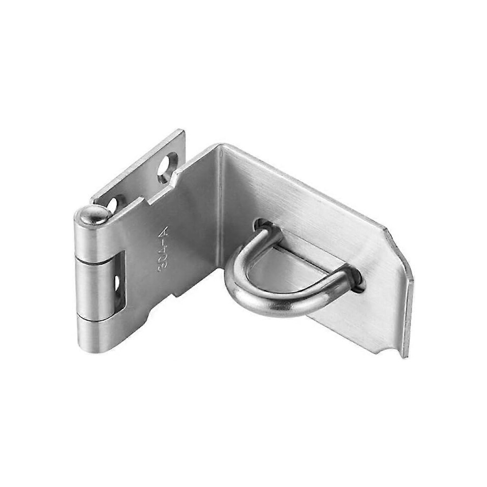 (As Show, One Size) Door Hasp Latch 90 Degree, Stainless Steel Safety Angle Locking Latch For Push/Sliding/Barn Door, 1.5Mm Thickness Satin Nickel, 4 4511778046146