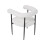 Living And Home (White) 2pcs Modern Dining Chairs with Black Metal Legs 6