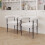 Living And Home (White) 2pcs Modern Dining Chairs with Black Metal Legs 1