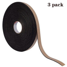 (As show, One size) 3Pcs Insulation Foam Seal Tape Strips with Self-Adhesive, Weather Stripping for Windows and Doors, Anti-Collision