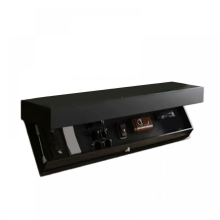 Boîte de rangement en bois (noire) avec compartiment dissimulé, fixation murale sécurisée pour objets de valeur, étagère flottante pratique,
