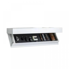 Étagère de rangement murale pour armoire à vin (blanche) avec compartiment secret, organiseur d'objets de valeur, boîte de confidentialité d