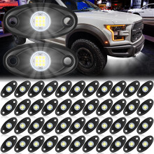 48 Pods White Rock Lights Lighting Ambient Automotive LED Underglow Lights