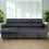 (Black) Universal Roma Air Leather Sofa Bed Chaise L Shape Corner Sofa Convertible Sofa Pull-Out, Hidden Storage Sleeper Couch with Fold-Out Bed 6