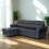 (Black) Universal Roma Air Leather Sofa Bed Chaise L Shape Corner Sofa Convertible Sofa Pull-Out, Hidden Storage Sleeper Couch with Fold-Out Bed 7