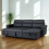 (Black) Universal Roma Air Leather Sofa Bed Chaise L Shape Corner Sofa Convertible Sofa Pull-Out, Hidden Storage Sleeper Couch with Fold-Out Bed 9