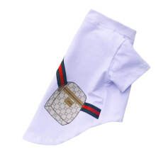 Designer Luxury Fashion Dog Summer Casual Shirt TShirt Outfit, Cat Pet Clothes, Black or White