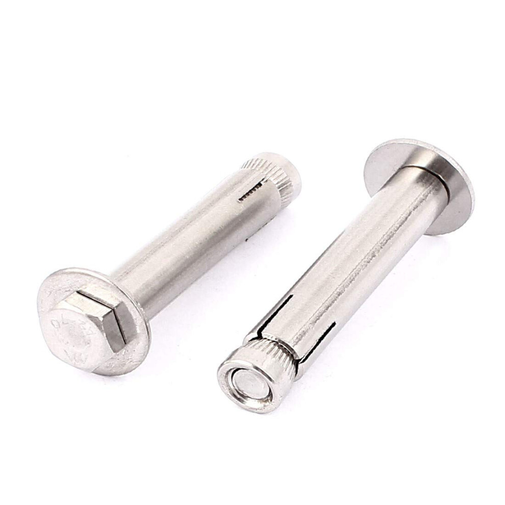 Expansion Screw Anchor Bolts M8x70mm 304 Featured Stainless Steel Hex Reliable Efficacy Head Expansion Anchor Bolts 2Pcs 437004160025