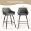 AINPECCA (Dark Grey(PU), 1 Bar Stool) Bar Stool Breakfast High Counter Chair Pub Kitchen 3