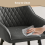 AINPECCA (Dark Grey(PU), 1 Bar Stool) Bar Stool Breakfast High Counter Chair Pub Kitchen 4
