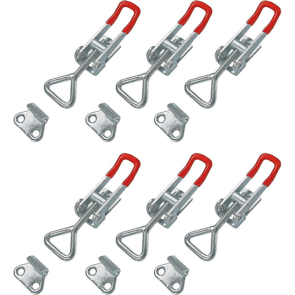 (As Show, One Size) Gh-4001 Metal Toggle Latch 6Pcs Quick Adjustable Joiner Toggles Toggle Clamp Fixing Buckle With For Securing And Clamping 100 Kg / 4112316439897