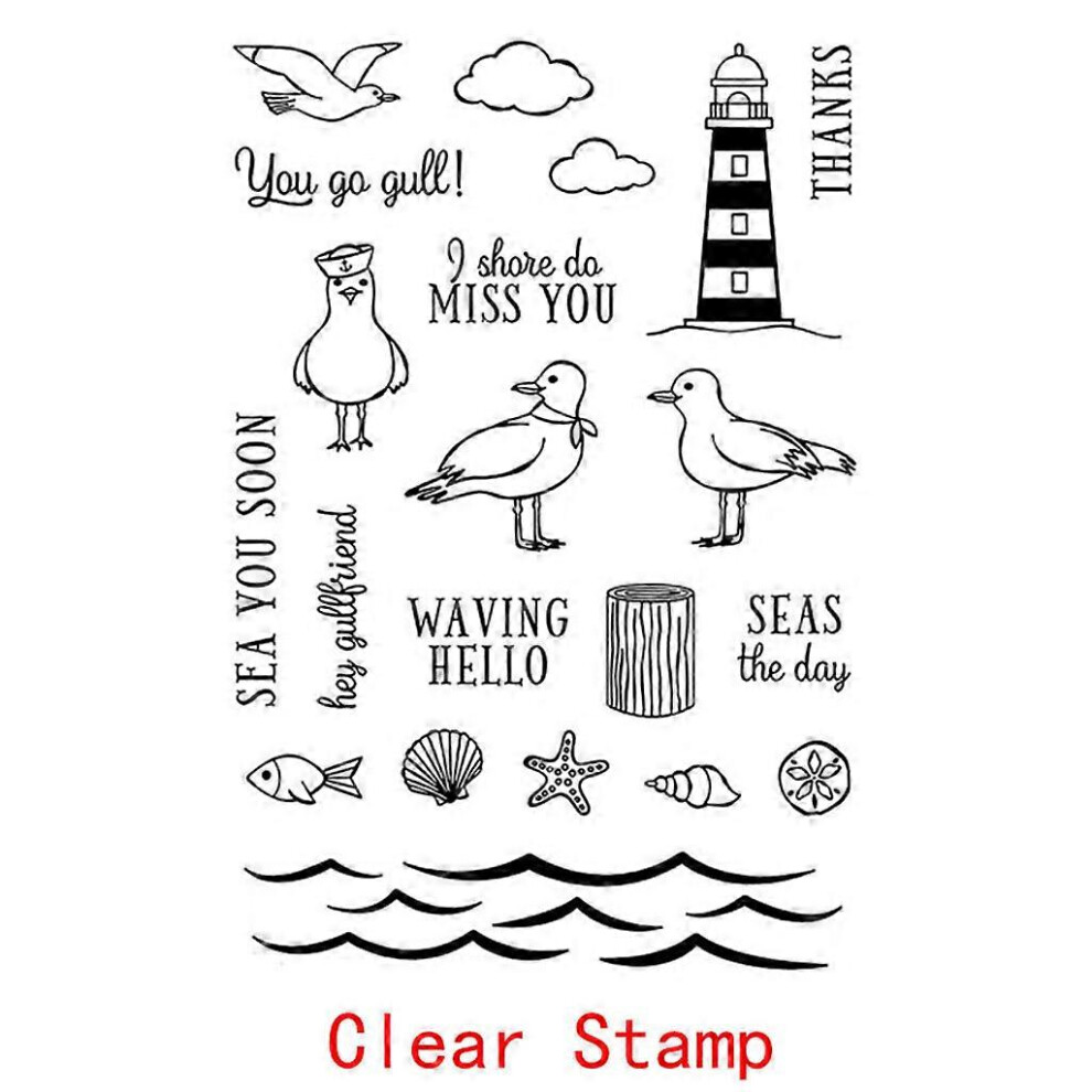 (As show, One size) for Pigeon Lighthouse Seal Stamp with Cutting Dies Stencil DIY Scrapbooking Embossing Photo Album Decor Paper Card Craft
