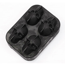 (As show, One size) 3D Skull Flexible Silicone Tray Food Grade Silicone Skull Ice Grid Abrasive Bar DIY Creative Personalized Ice Cube