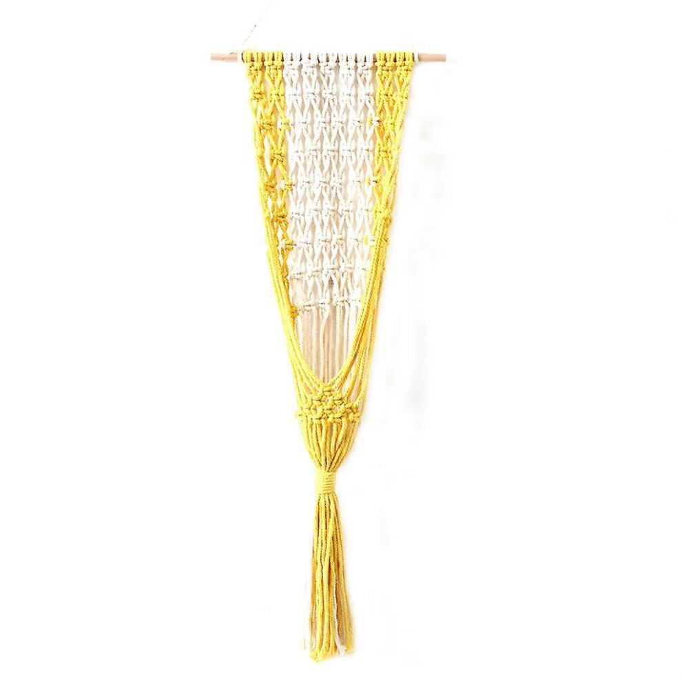 (As show, One size) Cotton Handmade Hanging Baskets Macrame Wall Hanging Plant Hanger Vintage Basket Plant Hangers Flowerpot Holder Home
